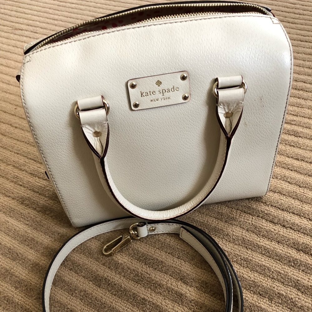 Kate Spade white crossbody bag with handles